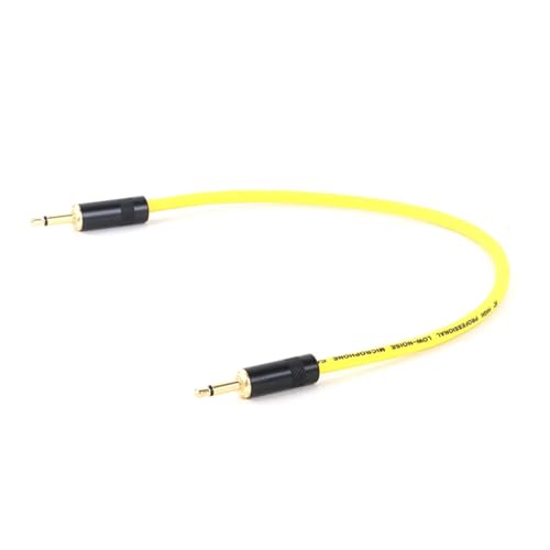 ROBAUN Buntes 3,5-mm-TS-Steckerkabel auf 3,5-mm-TS-Steckerkabel for Kopfhörer-Mikrofon-Konverter(Yellow,20m) von ROBAUN