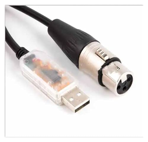 ROBAUN USB-zu-Dmx-Schnittstellenadapter, DJ-Dmx-Schnittstelle, USB-Partylichter, Beam, USB-Dmx-512-Schnittstelle(6ft) von ROBAUN