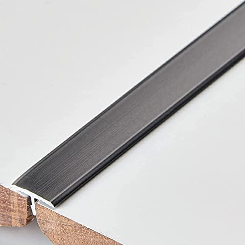 T-Molding Aluminum Threshold Floor Transition Strip, Adhesive Flooring Edge Trim, Wood to Tile, Wood to Vinyl, Carpet to Tile, 0.7in Wide(Czarny,100 cm Length) von ROBAUN