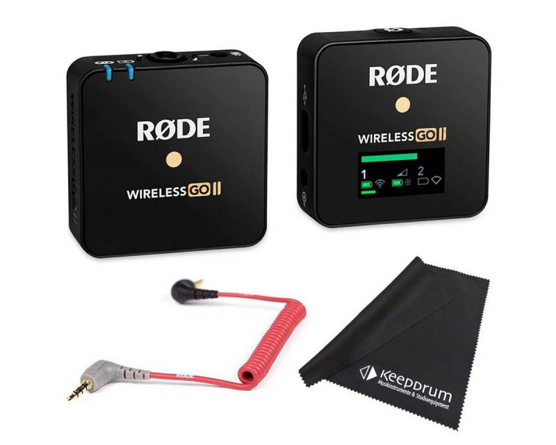 RØDE Rode Wireless GO II Single mit SC7 Adapter mit Tuch Digitales Aufnahmegerät von RØDE