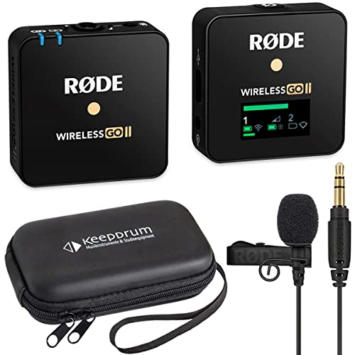 Rode Wireless GO II Single Mikrofon-Funksystem+ Lavalier GO BK + keepdrum Soft-Case von RØDE