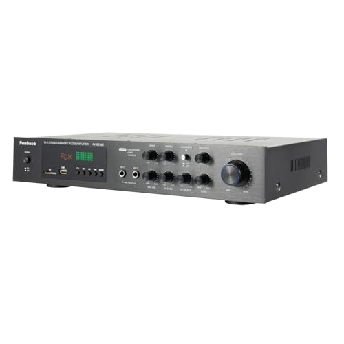 ROGONPDK Audio Verstärker 220V Amplifier HiFi Receiver 5.1 Kanal Stereo Verstärker Bluetooth 600W Digital Audio Endstufe mit Fernbedienung 42.7x28x6.6CM von ROGONPDK