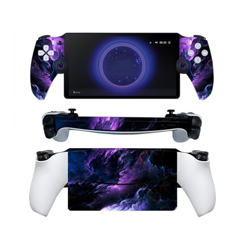 PS5 Skin für Playstation-Portal-Controller, Vinyl-Aufkleber, Playstation 5 Portal-Skins, Schutzzubehör für PS5-Portal (Purple Cloud) von ROIPIN