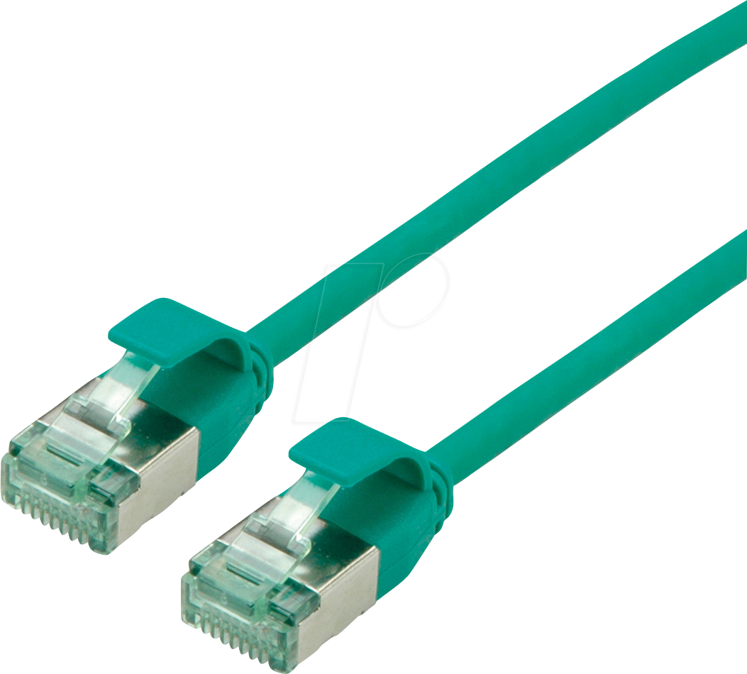 ROLINE 21453336 - Patchkabel Cat.6a (Class EA) U/FTP, Slim, grün, 3 m von ROLINE RECYCLED MATERIAL