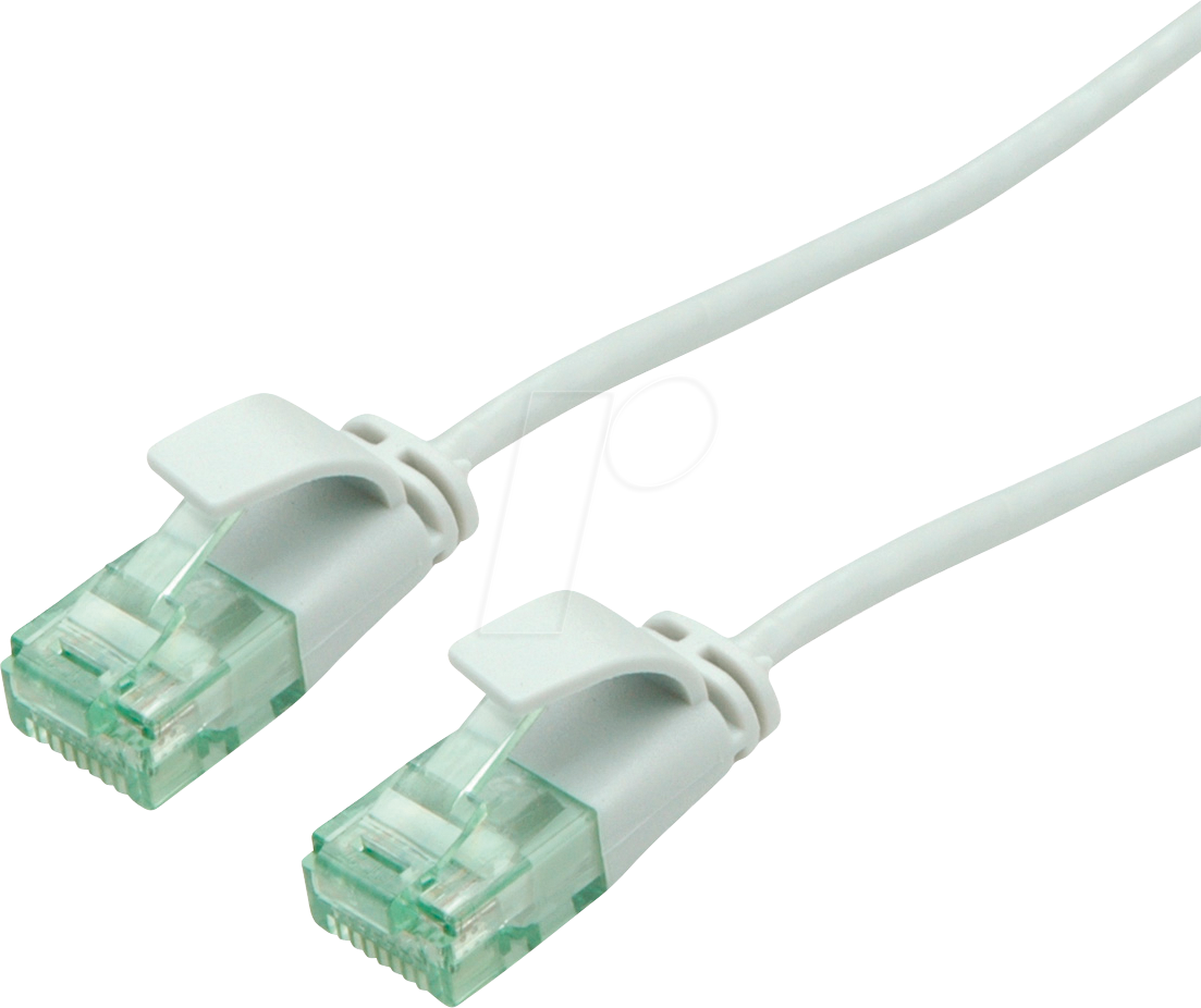 ROLINE 21453400 - Patchkabel Cat.6a (Class EA) UTP, Slim, grau, 0,15 m von ROLINE RECYCLED MATERIAL