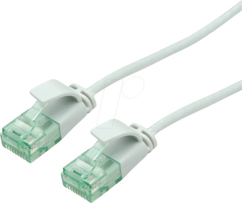 ROLINE 21453400 - Patchkabel Cat.6a (Class EA) UTP, Slim, grau, 0,15 m von ROLINE RECYCLED MATERIAL