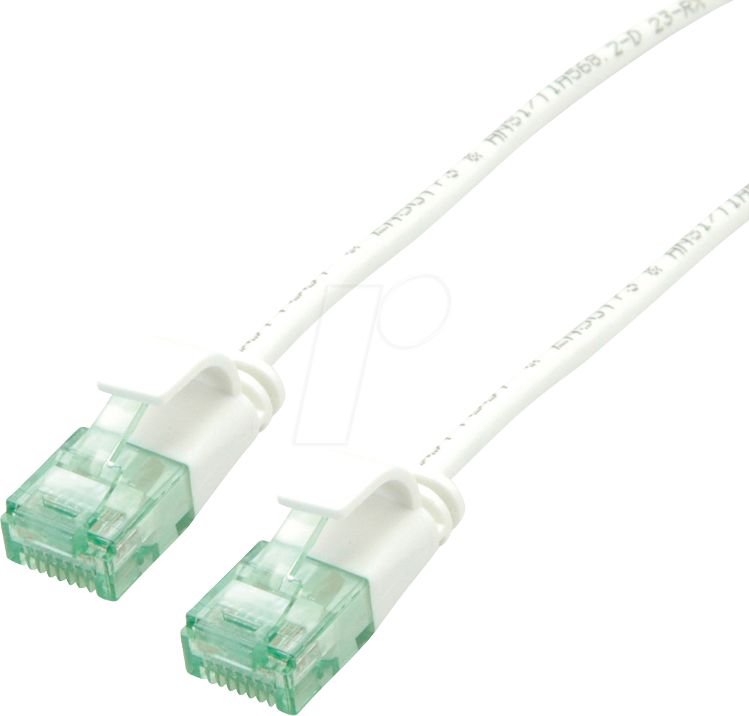 ROLINE 21453460 - Patchkabel Cat.6a (Class EA) UTP, Slim, weiß, 0,15 m von ROLINE RECYCLED MATERIAL