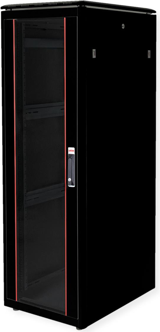 ROLINE 19 Zoll Netzwerkschrank Pro 36 HE 600x800 BxT Glastür schwarz (26.21.0229) von Secomp