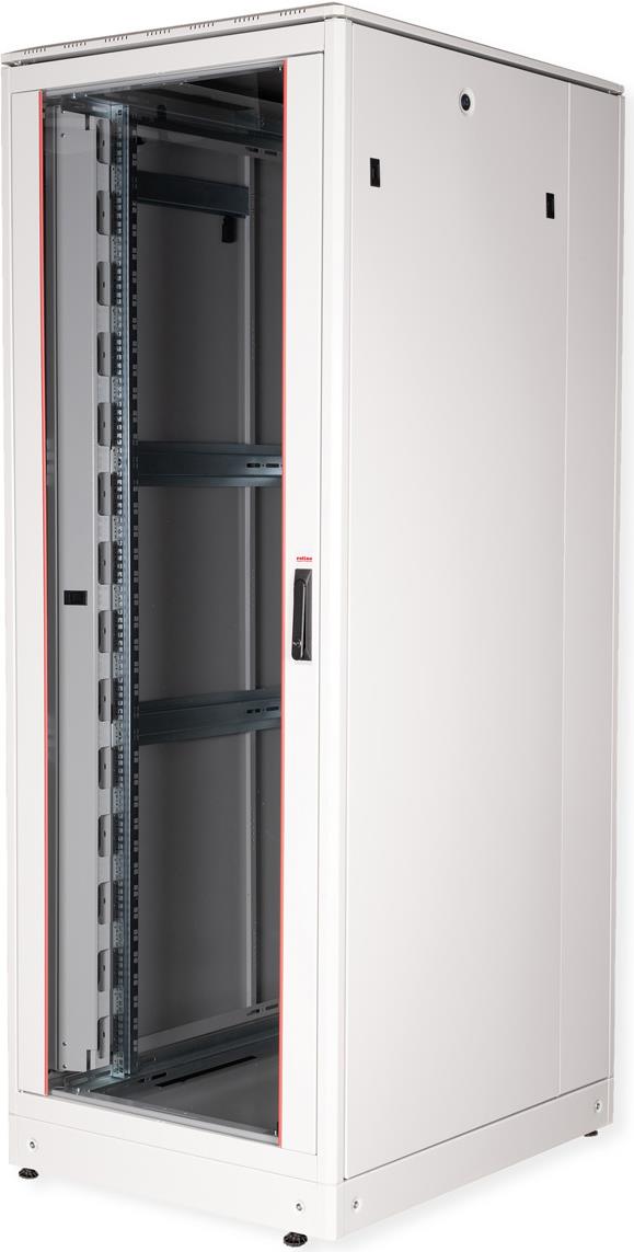 ROLINE 19 Zoll Netzwerkschrank Pro 42 HE 800x1000 BxT Glastür grau (26.21.0064) von Secomp