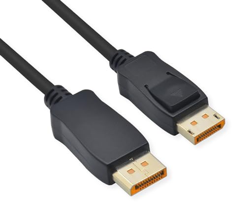 ROLINE DisplayPort Kabel, v2.1, 10K, DP ST - ST, schwarz, 1 m von ROLINE