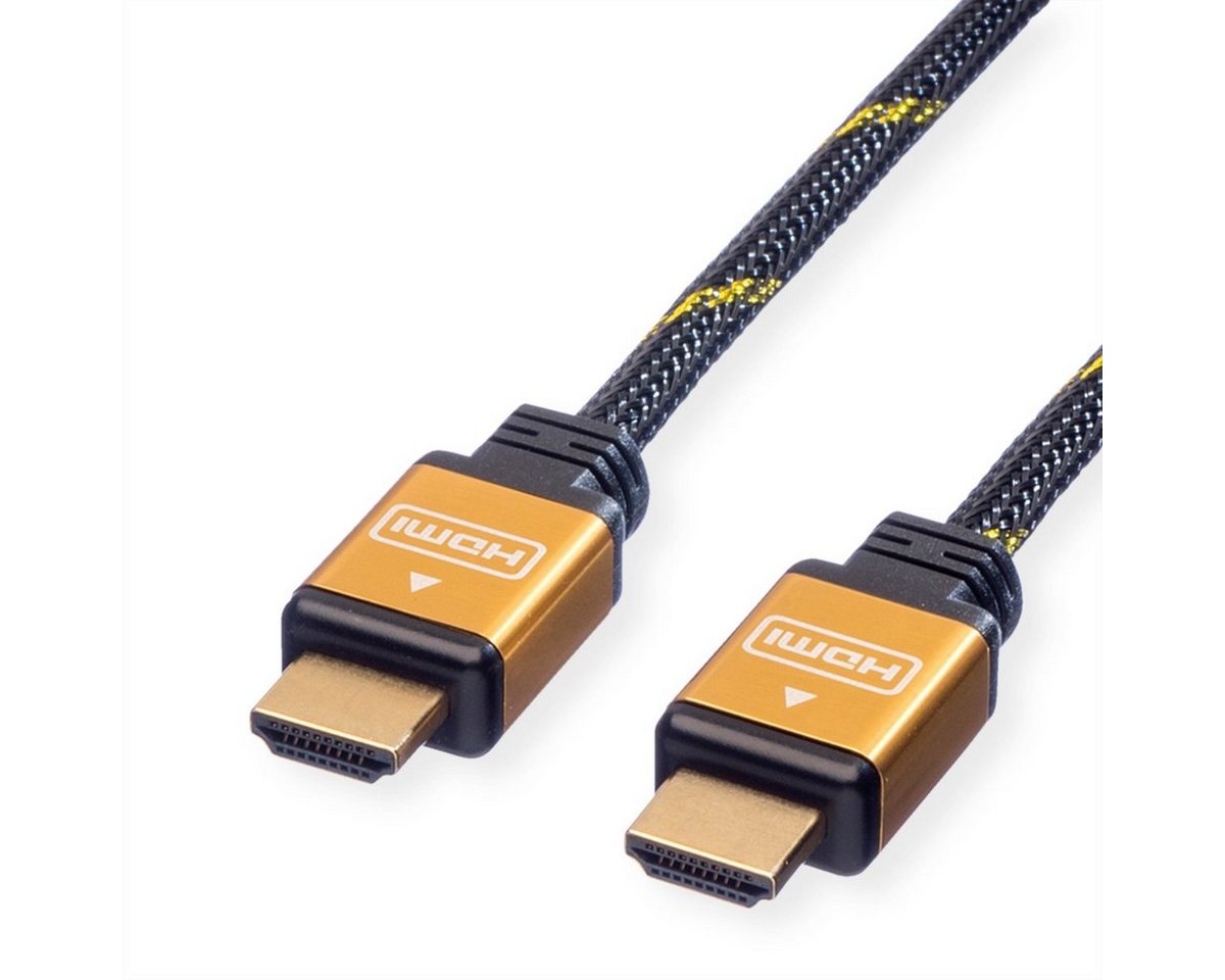 ROLINE GOLD HDMI High Speed Kabel, ST-ST Audio- & Video-Kabel, HDMI Typ A Männlich (Stecker), HDMI Typ A Männlich (Stecker) (100.0 cm), Retail Blister von ROLINE