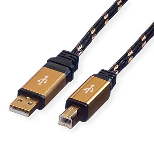 ROLINE GOLD USB 2.0 Kabel, Typ A-B, 1,8 m von ROLINE