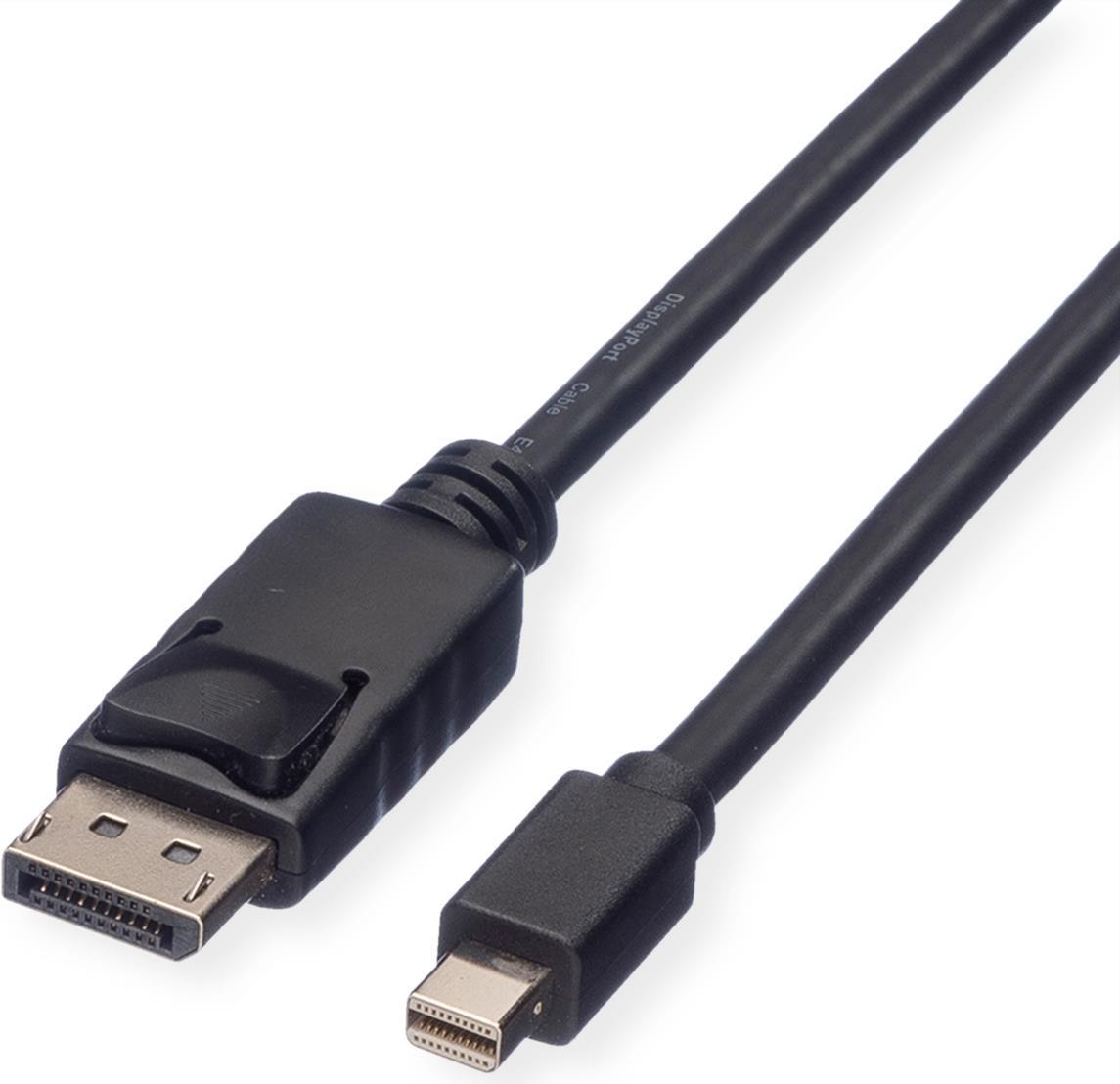 ROLINE GREEN DisplayPort Kabel, DP ST - Mini DP ST, TPE, schwarz, 3 m (11.44.5636) von Secomp