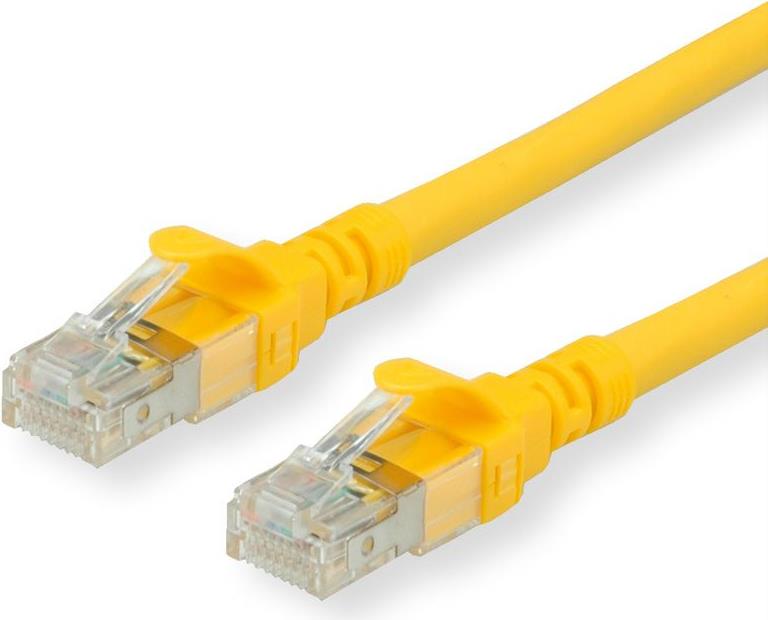 Secomp Roline - Patch-Kabel - RJ-45 (M) bis RJ-45 (M) - 30cm - UTP - CAT 6a - halogenfrei, geformt, verseilt - Gelb (21.15.2983) von Secomp