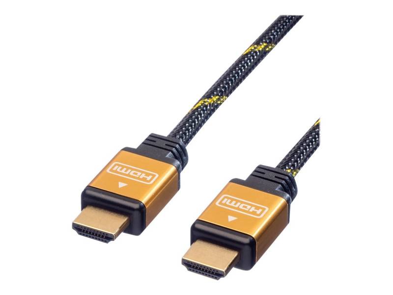 ROLINE ROLINE GOLD HDMI Kabel, ST/ST, 1m Retail im Blister HDMI-Kabel von ROLINE