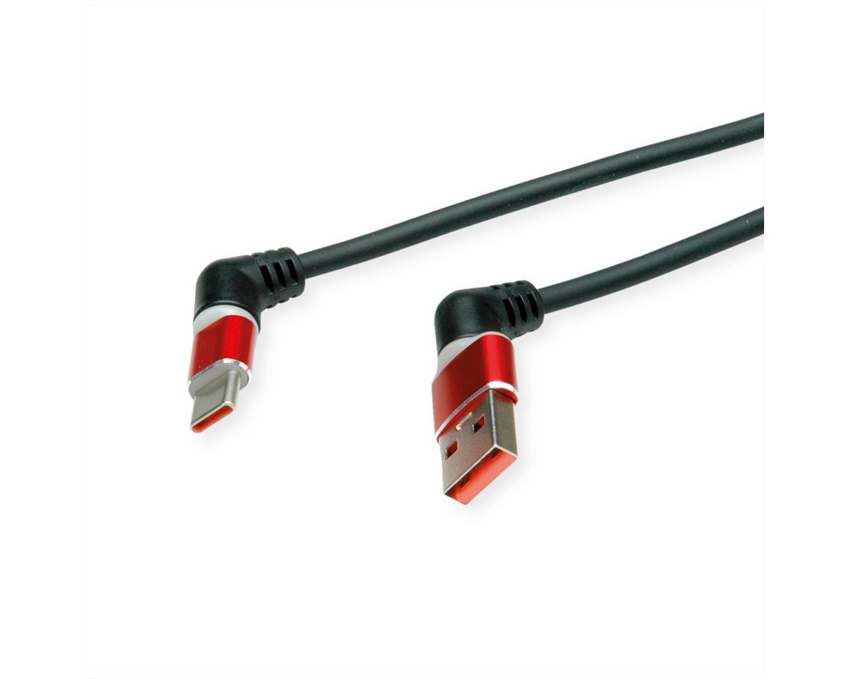 ROLINE USB 2.0 Kabel, Typ-C - Typ-A, ST/ST USB-Kabel, USB Typ C (USB-C) Männlich (Stecker), USB 2.0 Typ A Männlich (Stecker) (100.0 cm), 360° Rotation von ROLINE