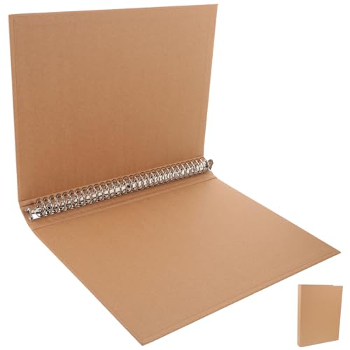 Loseblatt-Bucheinband Zertifikatsordner Ringbücher A4 Schließfach Bargeldfüller Monitor business notebook mappen gehaüse pc ordnee Binderschale Schlanker A4-Ringordner Kraftpapier ROMISBABA von ROMISBABA