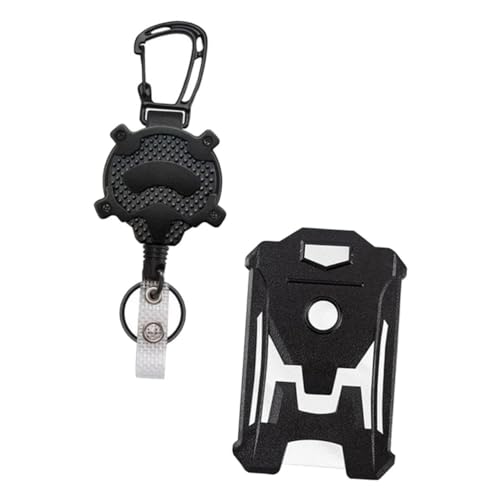 ROMISBABA 1 Satz Einziehbarer Ausweishalter Lanyards für Ausweise Kette Ausweishalter einziehbar Bausatz scheckkarten-etui kartenschutz ID-Kartenhüllenhalter Ausweishalter vertikal Abs Black von ROMISBABA