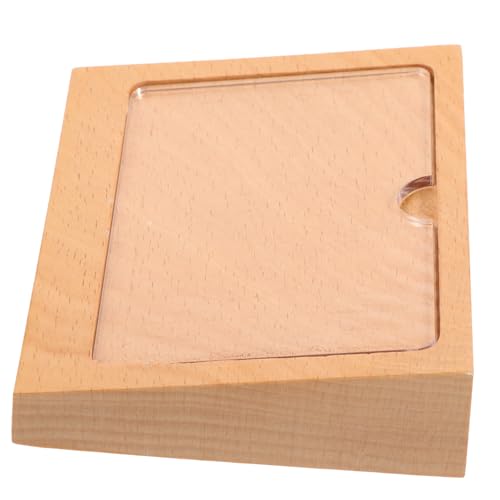 ROMISBABA -Kartenständer preisaufsteller infotafel holz regal Produkt Preisschild Halter Präsentationsständer Papierhalter für Schreibtisch Tischnamensschild Tischpreisschilder hölzern von ROMISBABA