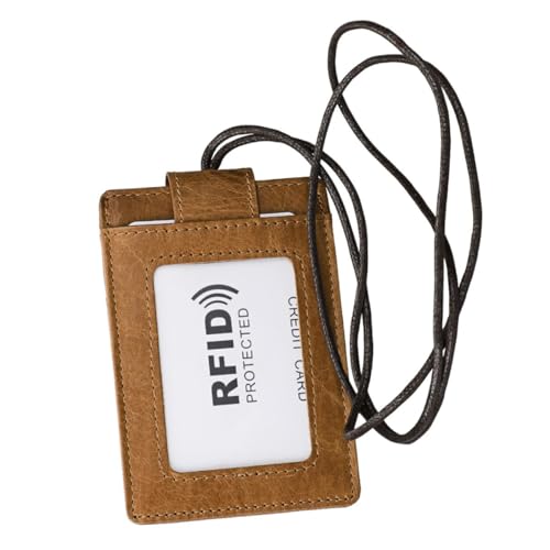 ROMISBABA Seilhalter kreditkartenhalter credit card holder reisepass id card holders id holder stule Ausweiskartenhalter Brieftasche für Kartenhalter Ausweishalter Lederhalter Light Brown von ROMISBABA