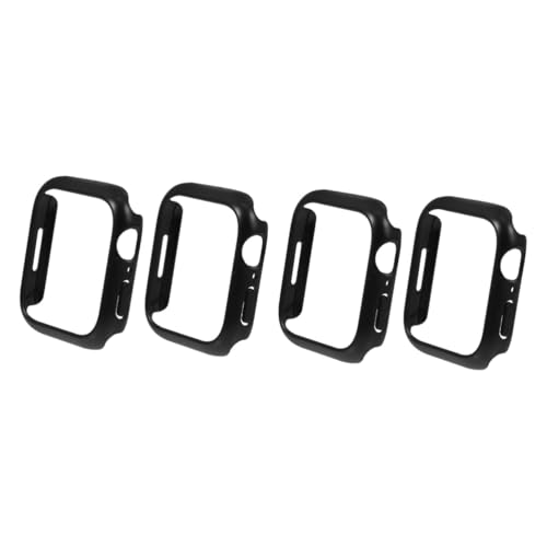 RORPOIR 4 Stück Gehäuse uhrenzubehã¶r uhrenzubehör Uhrenbumper tischgehäuse Uhrenabdeckung swor Stoßstangenabdeckung sehen Uhrenschutz Uhrenrahmen Smartwatch-Rahmen STK Black von RORPOIR