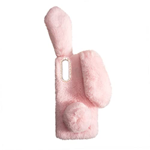 RORPOIR Bunny Ear Pelry Girly Phone Deckel Fuzzy Phone Case Kompatibel Mit G8 Power von RORPOIR