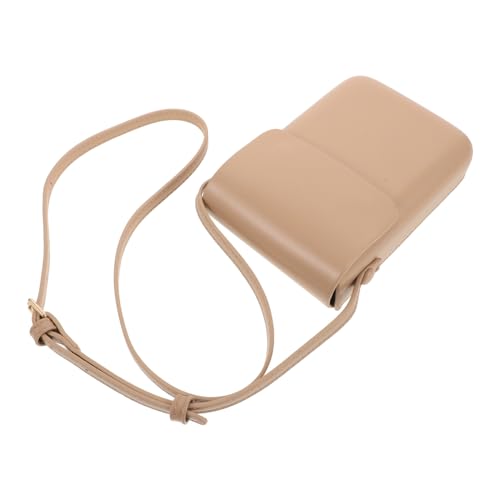 RORPOIR Münz-Handytasche Handytasche Zum Umhängen Crossbody-Handy-geldbörse Crossbody-umhängetasche Handy Handtasche Handy-umhängetasche Telefon Umhängetasche Light Brown Pu-Leder von RORPOIR