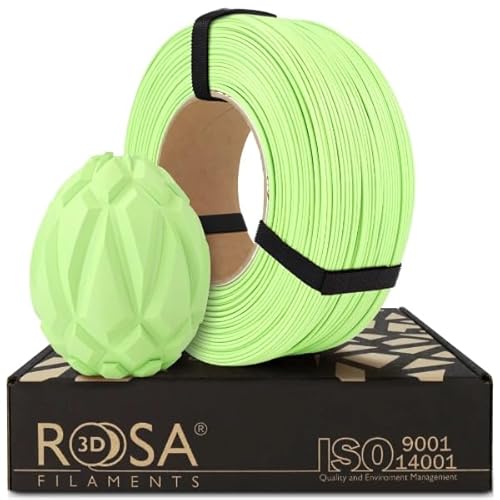 ROSA 3D PLA Pastel Filament 1.75 mm für 3D Drucker | Druckmaterialien Bioabbaubar Leicht Matt PLA 3D Drucker Filament | Filament 3D Printing Materials | Grün Refill 1 kg von ROSA 3D FILAMENTS