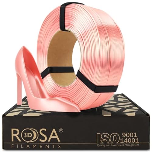 ROSA 3D PLA Silk Filament 1.75 mm für 3D Drucker | Druckmaterialien Leicht Glänzend Bioabbaubar PLA 3D Drucker Filament | Filament 3D Printing Materials | Rosegold Refill 1 kg von ROSA 3D FILAMENTS