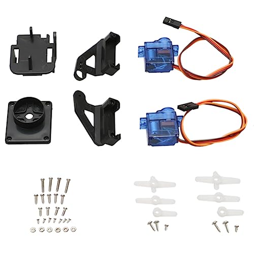 ROTEMADEGG 1 Satz Doppelachsen-Servo-Gimbal-Antivibrationskamera-Plattformhalterung PTZ Schwenken/Neigen mit 2 Stück 9G-Servo-Ersatzzubehör mit 2 Stück 9G-Servo für die FPV-Drohnenmontage von ROTEMADEGG