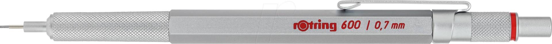 ROTRING 1904444 - rOtring 600 Druckbleistift, 0,7mm, silber von ROTRING