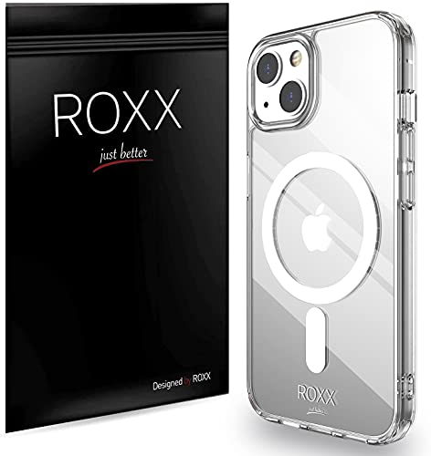 Roxx Antigelb Clear Case Hardcase Hülle | Kompatibel mit iPhone 13 6,1 Zoll | 9H Kratzfeste Glasrückseite | Kompatibel mit MagSafe Zubehör von ROXX just better