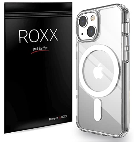 Roxx Clear Case Hülle | Wie das Original nur Besser | Vergilbungsfrei | Für iPhone 15 | Hardcase | Displayschutz | Kameraschutz | Kompatibel mit MagSafe Zubehör von ROXX just better