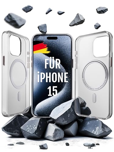 Roxx Clear Case Hülle | Wie das Original nur Besser | Vergilbungsfrei | Für iPhone 15 | Hardcase | Displayschutz | Kameraschutz | Kompatibel mit MagSafe Zubehör von ROXX just better