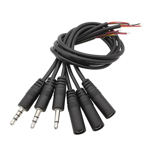 1Pcs 30CM 3.5mm Jack DIY Repair Extension Cable 1/8'' Mono/Stereo Male Female 2/3/4 Pole AUX Headphone Wire Connector(1Pcs 2Pole Male) von RPOVAXVK