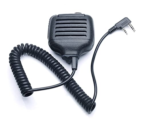 RQUDULXGX 2-Pin-K-Typ Ptt Mic Lautsprecher Walkie Talkie Kmc17. Fit for Kenwood. TK 208 220 240 348 353 370 430 Fit for Baöfeng UV 5R 888S 82 T8 Passt for Hyt Walkie-Talkie-Mikrofon von RQUDULXGX