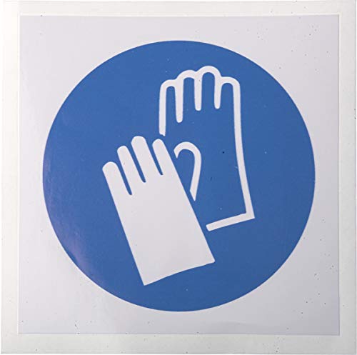 RS PRO Gebotszeichen mit Piktogramm: Handschutz, Vinyl selbstklebend, B 100mm, H 100 mm von RS PRO