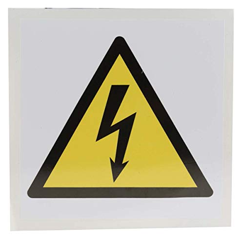 RS PRO Gefahren-Warnschild, Vinyl selbstklebend 'Gefahr durch Elektrizität', 100 mm x 100mm von RS PRO