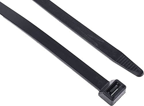 RS PRO Nylon 66 Kabelbinder Flammhemmend Schwarz 12,7 mm x 480mm, 100 Stück, Packung a 50 Stück von RS PRO