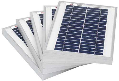 RS PRO Solarmodul Polykristallin 5W, 250 x 200 x 25mm 30W, 22V / 35Ah -40°C +85°C Wirkungsgrad 17%, Packung a 5 Stück von RS PRO