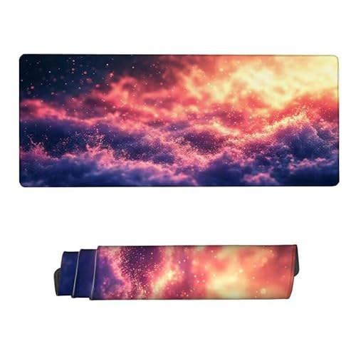 Mauspad Abstrakt Mousepad XXL 1600x800x3mm,Schreibtischunterlage Sternenhimmel Mousepad,Mouse Pad mit Vernähte Kanten,Wasserdicht Anti-Rutsch Mauspad Gaming,Desk Mat für Büro,Zuhaus,Geschenke RS-805 von RSZYUUNG