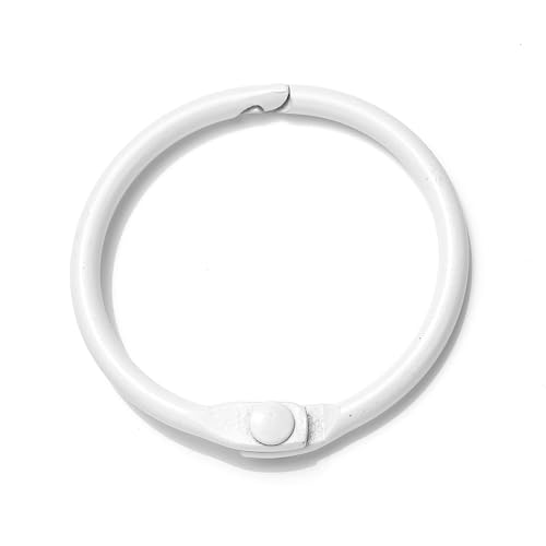 10 Stück Bunter Metalllegierung Kartenring Schlüsselanhänger Biegering DIY O-förmiger Schlüsselanhänger zur Schmuckherstellung DIY Zubehör 25 30 41 mm(White,30mm) von RTKYYZ