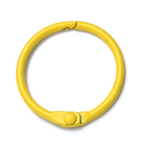 10 Stück Bunter Metalllegierung Kartenring Schlüsselanhänger Biegering DIY O-förmiger Schlüsselanhänger zur Schmuckherstellung DIY Zubehör 25 30 41 mm(Yellow,30mm) von RTKYYZ