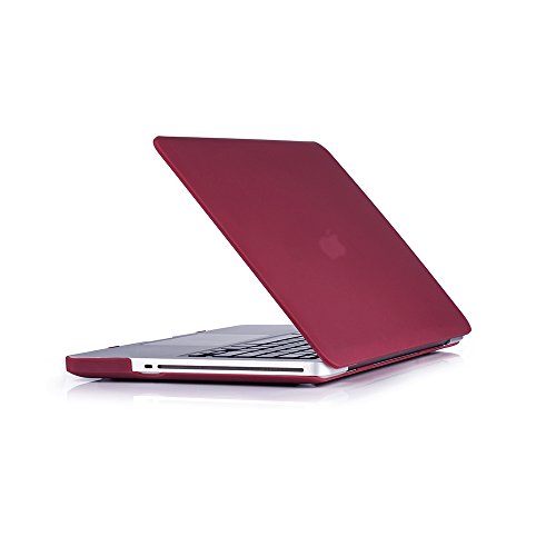 RUBAN MacBook Pro 13 Hülle 2019 2018 2017 2016 Release A2159 A1989 A1706 A1708 Kunststoff-Hartschalenhülle für das neueste MacBook Pro 13 Zoll rot weinrot Older Pro 13" with CD-ROM A1278 von RUBAN