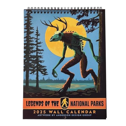 2025 National Parks Wandkalender Legends Of The National Parks Wandkalender 2025 12 Monate Familienkalender Lustiger Familienplaner & Tagesorganizer Kalender Gag Geschenk für Frauen Männer von RUDFUZ