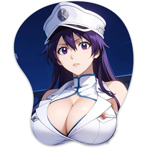 3D Mauspad mit Silikon Brüste Mousepad mit Handauflage. Anti Rutsch Anime Manga Maus Pad Handgelenkauflage für Büro Spiel（Bambietta） von RUFSMAAN