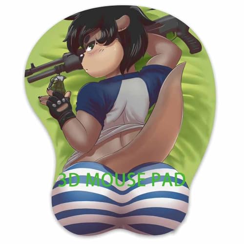 3D Mauspad mit Silikon Brüste Mousepad mit Handauflage. Anti Rutsch Anime Manga Maus Pad Handgelenkauflage für Büro Spiel（Miscellaneous） von RUFSMAAN