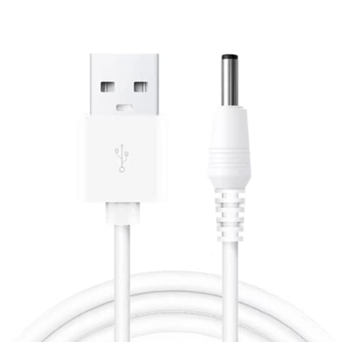 RUITEXUN USB auf DC 3,5 mm Kabel, 1 m DC 3,5 mm x 1,35 mm Stecker auf USB Typ A Stecker Netzadapterkabel - Weiß von RUITEXUN