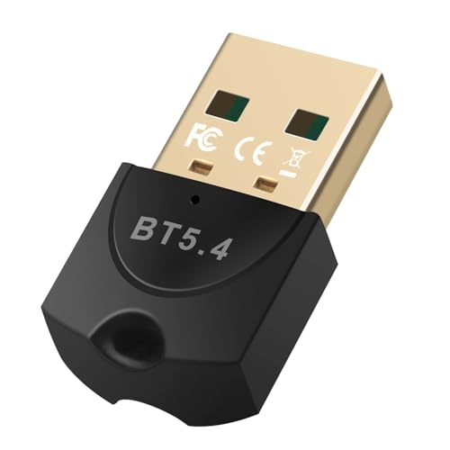 Upgrade Bluetooth Adapter 5.4, USB Bluetooth Dongle für PC, Bluetooth Stick für Maus, Tastatur, Kopfhörer, Handy, Tablet, Controller,unterstützt Windows 11/10/8.1/7 von RUIZHI