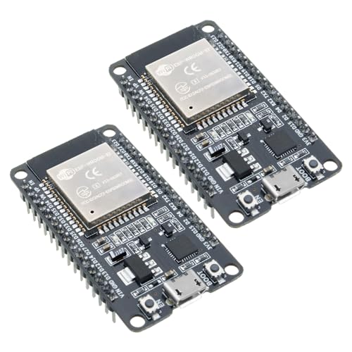 ESP32 ESP32 Mini Entwicklungsboard RUIZHI 2 Stücke ESP32S Modul 2,4 GHz Dual Core WLAN WiFi Bluetooth 2-in-1 Micro Stecker Mikrocontroller ESP-WROOM-32 Chip CP2102 für Arduino von RUIZHI